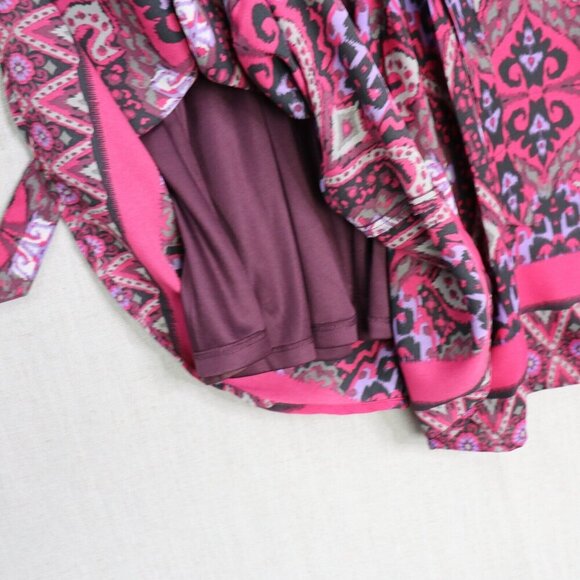 Express Pink and Purple Patterned Dress - Picture 12 of 16